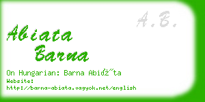 abiata barna business card